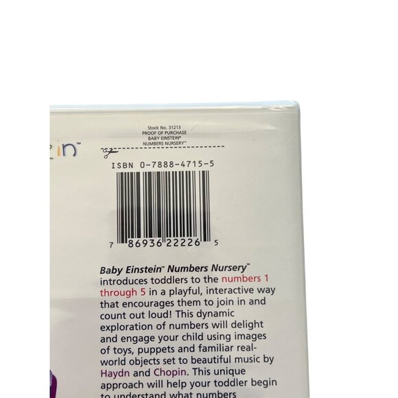 Baby Einstein Numbers Nursery DVD 2003 Interactive Kids Educational New Sealed - Picture 4 of 4